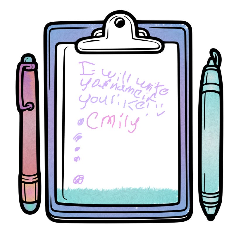 blank clip board with pen