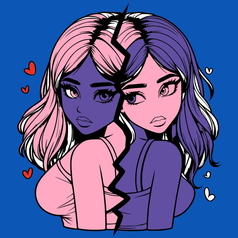 realistic girl split