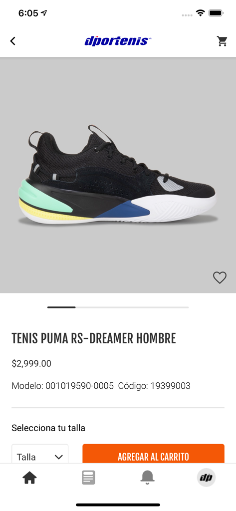 dp - Página del producto de las zapatillas Puma RS-Dreamer en la app dportenis.