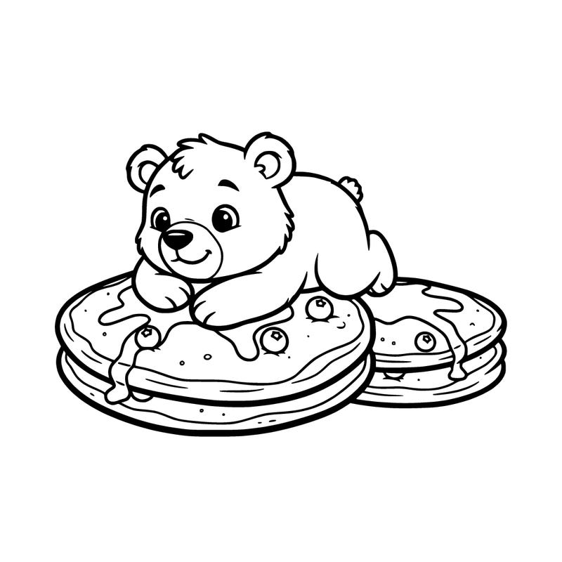 a bear on a pancake