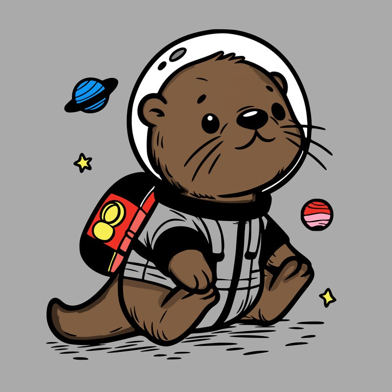 otter in a space suit