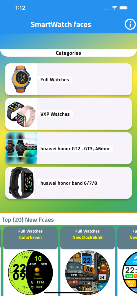 Watch faces for Smart watches - スマートウォッチフェイスのモバイルアプリケーションにおけるカテゴリとトップデザイン