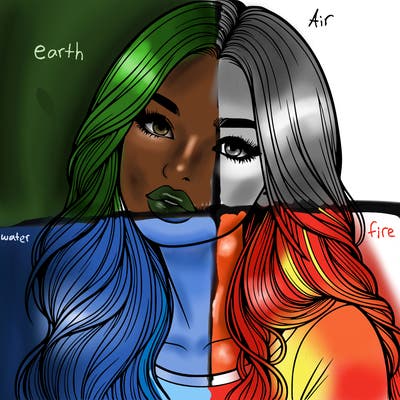 realistic girl with hair on her hair and lips