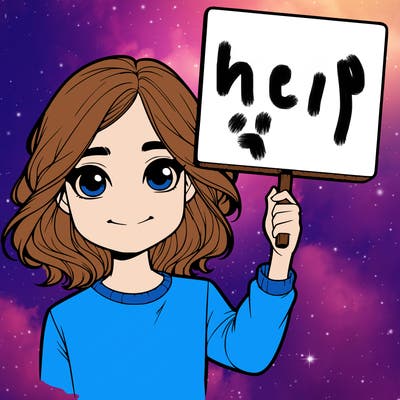 realistic girl holding up a sign