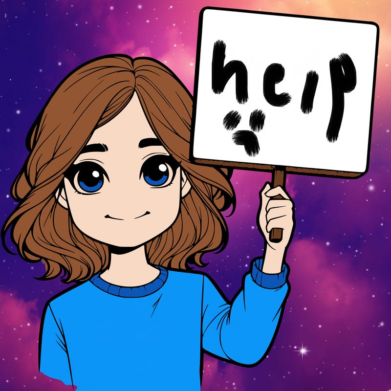 realistic girl holding up a sign