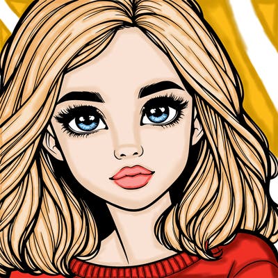 realistic girl whith cute eyes