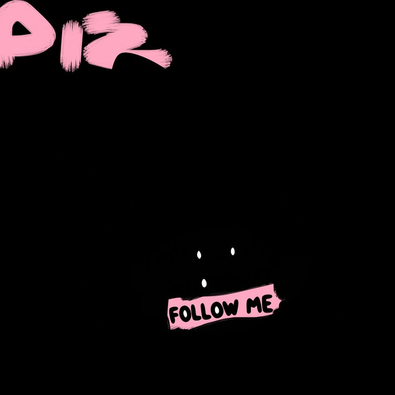 cat with a sign that says i’m following whoever follows me