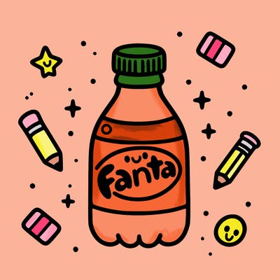 cute bottle of fanta