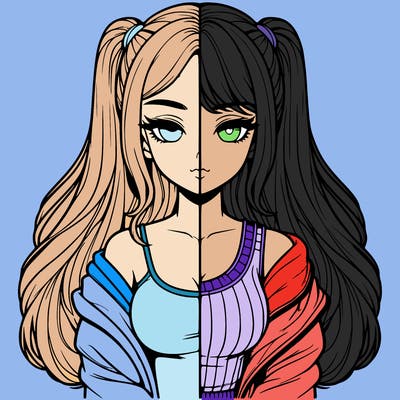 realistic girl split