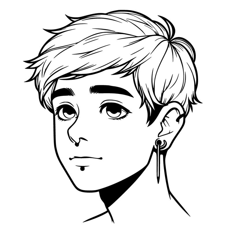 realistic boy percing