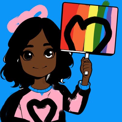 realistic girl holding up a sign