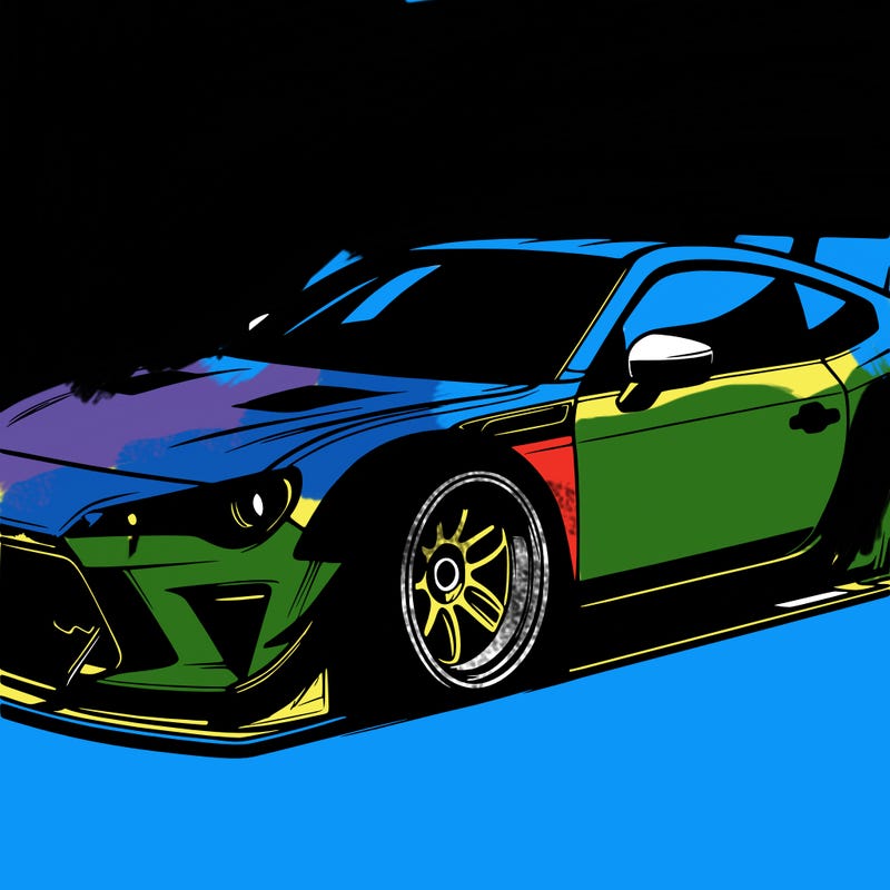 a sports car lowered