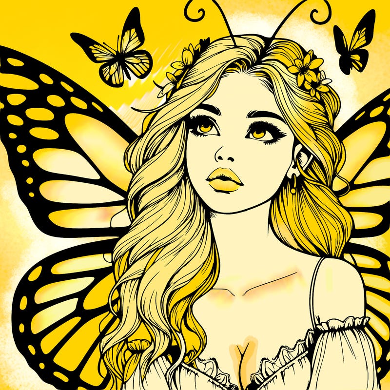 butterfly fairy realistic girl