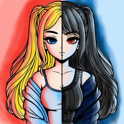 realistic girl split