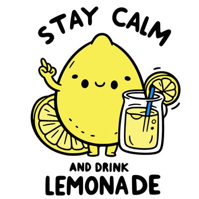 stay calm and drink lemonade
