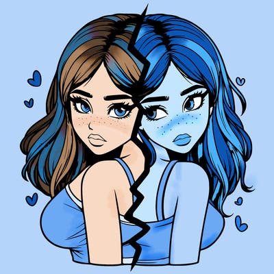 realistic girl split