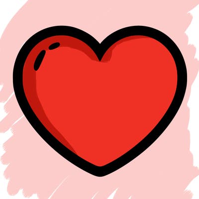 a blank heart