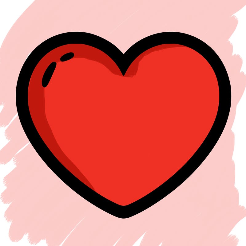 a blank heart