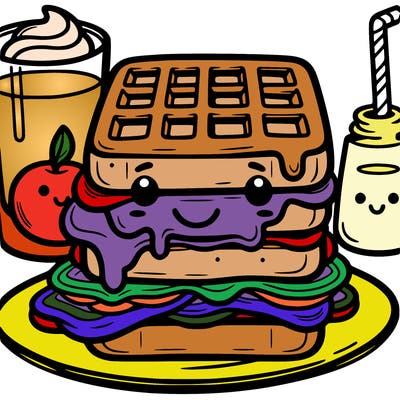 waffle sandwich