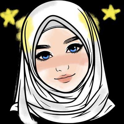 realistic girl with hijap