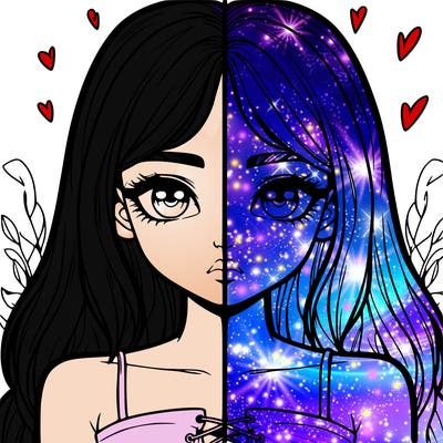 realistic girl split