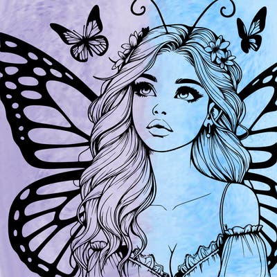 butterfly fairy realistic girl