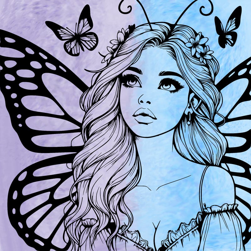 butterfly fairy realistic girl