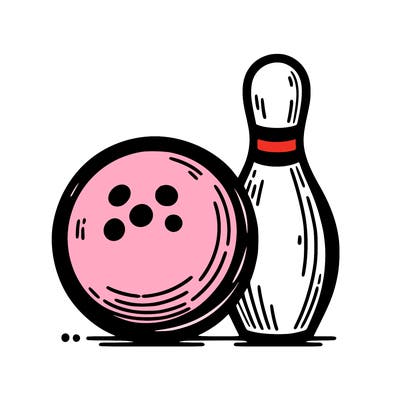 bowling. ball and pin
