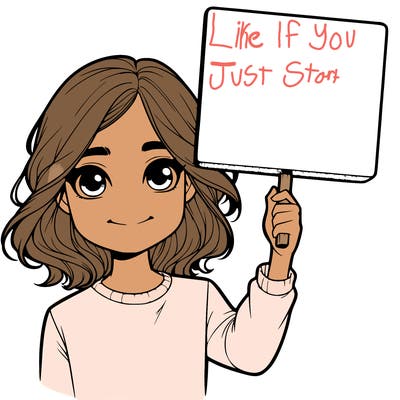 realistic girl holding up a sign