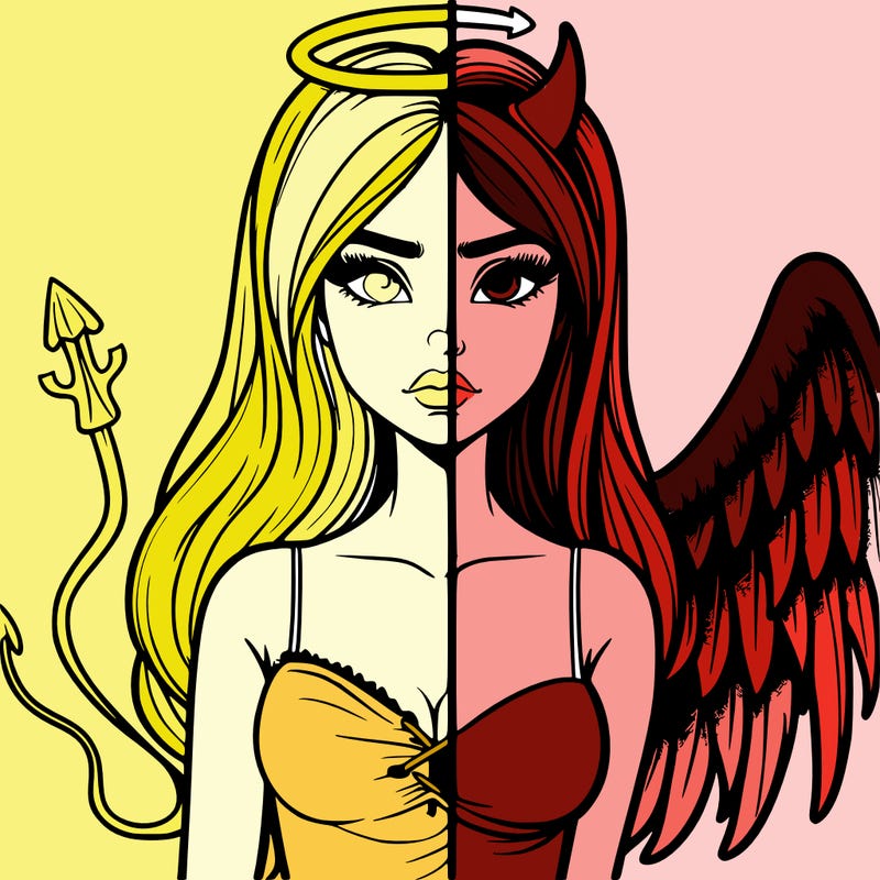 devil vs angel realistic girl