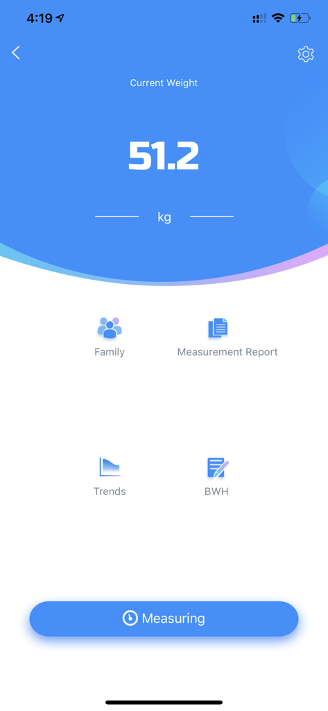 Dorrayヘルスアプリの体重測定と追跡インターフェース