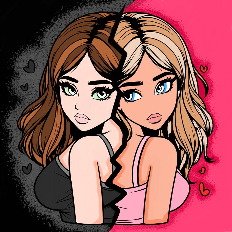 realistic girl split