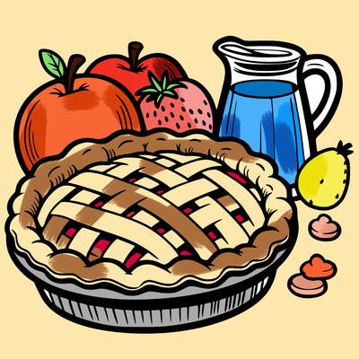 a pie of food