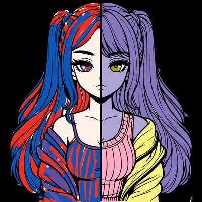 realistic girl split