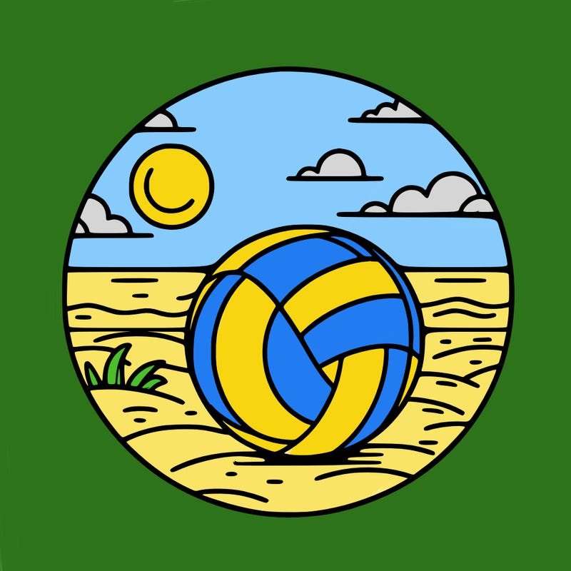 volleyball on a beach