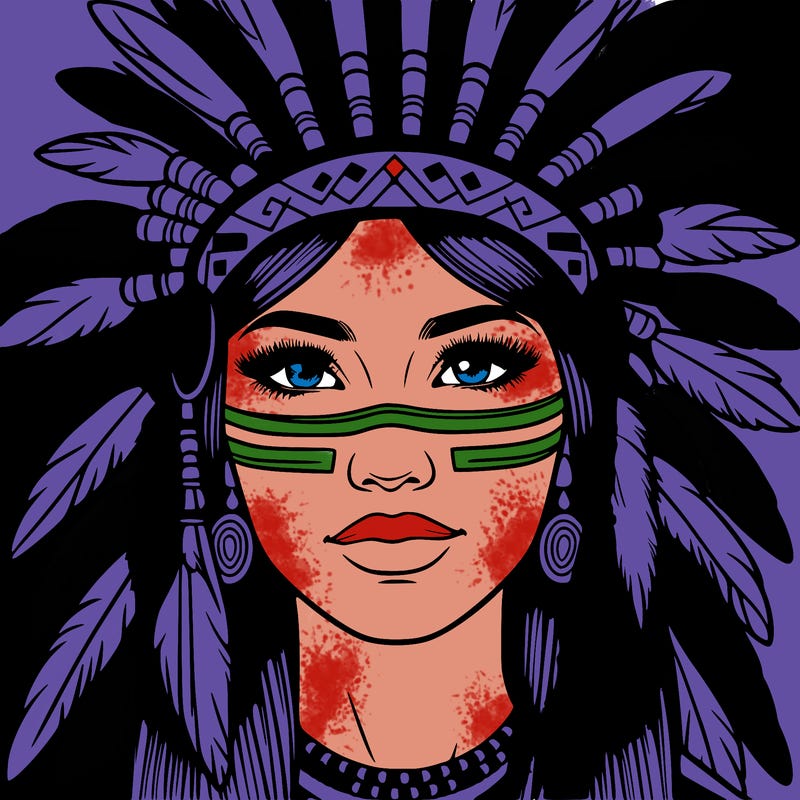 realistic native american woman