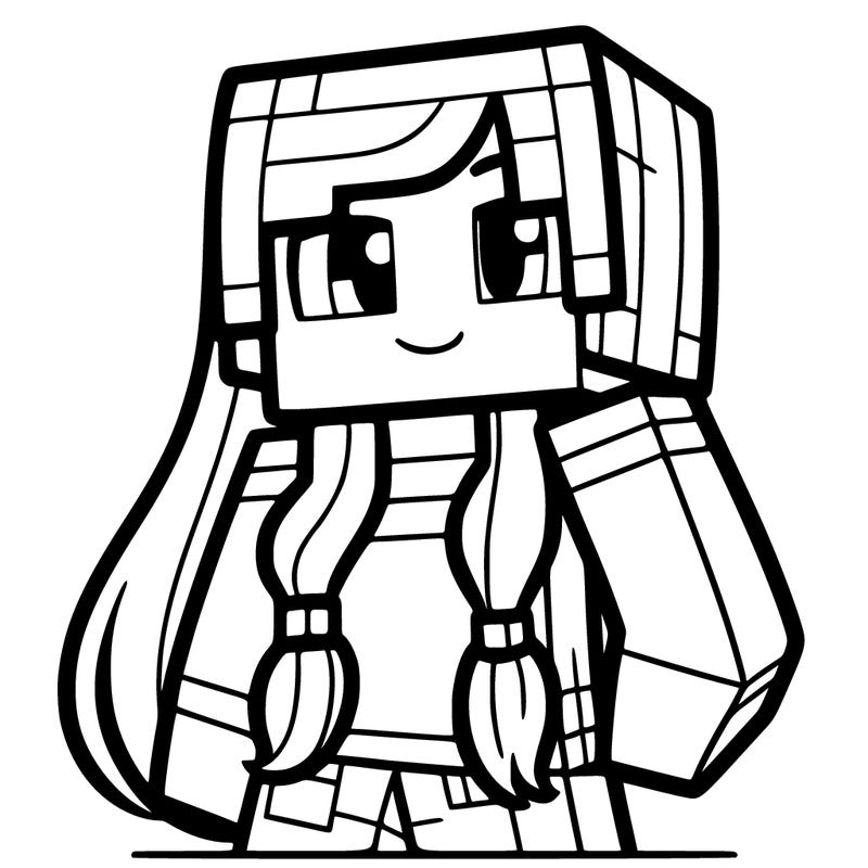 minecraft girl purple
