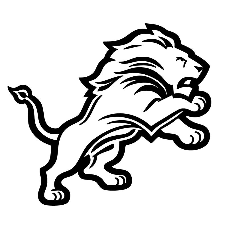 detroit lions logo of the lion.