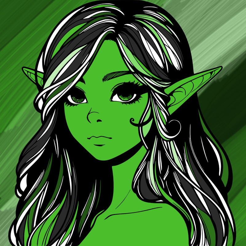 elf girl realistic dark fantasy