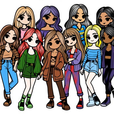 group of girls