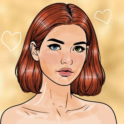 realistic portrait of woman