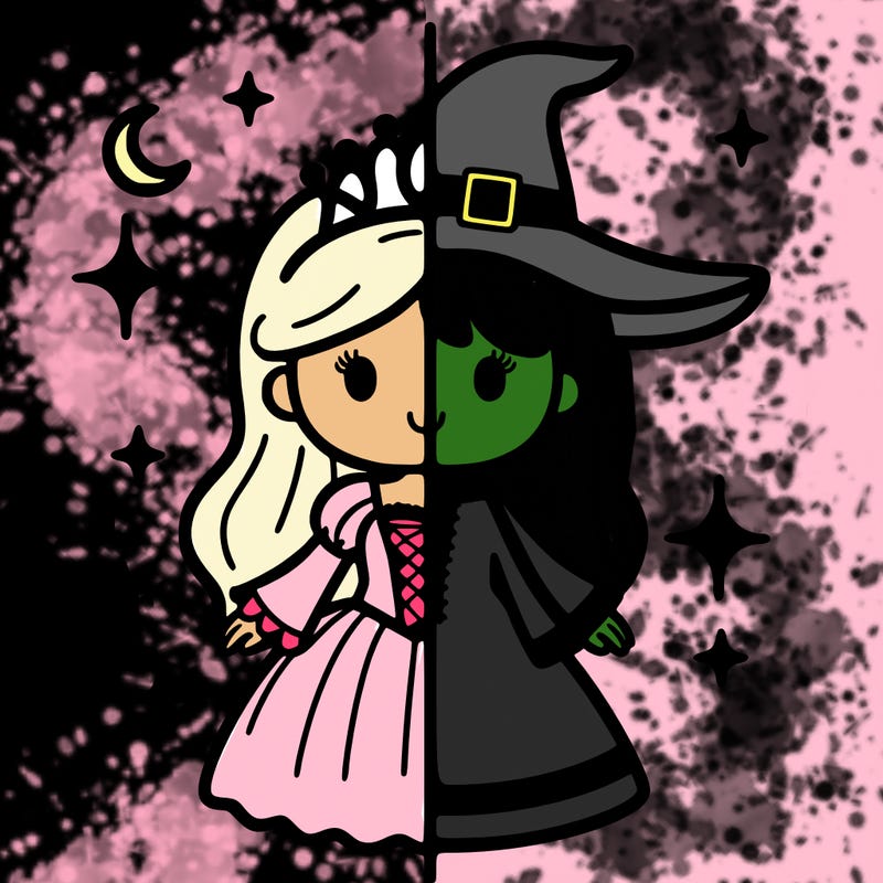 split princess and witch