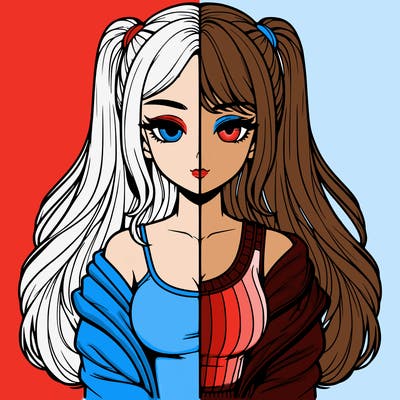 realistic girl split