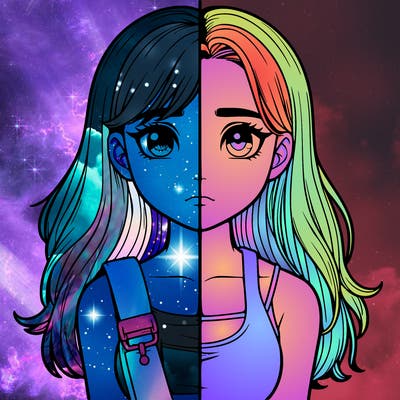 realistic girl split