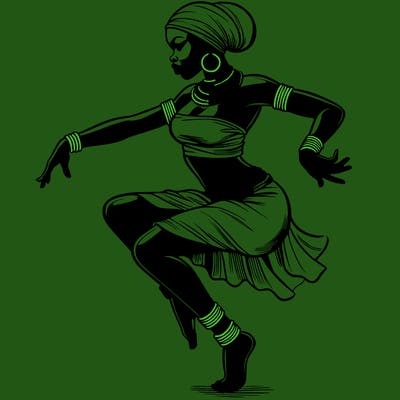 realistic african dancer