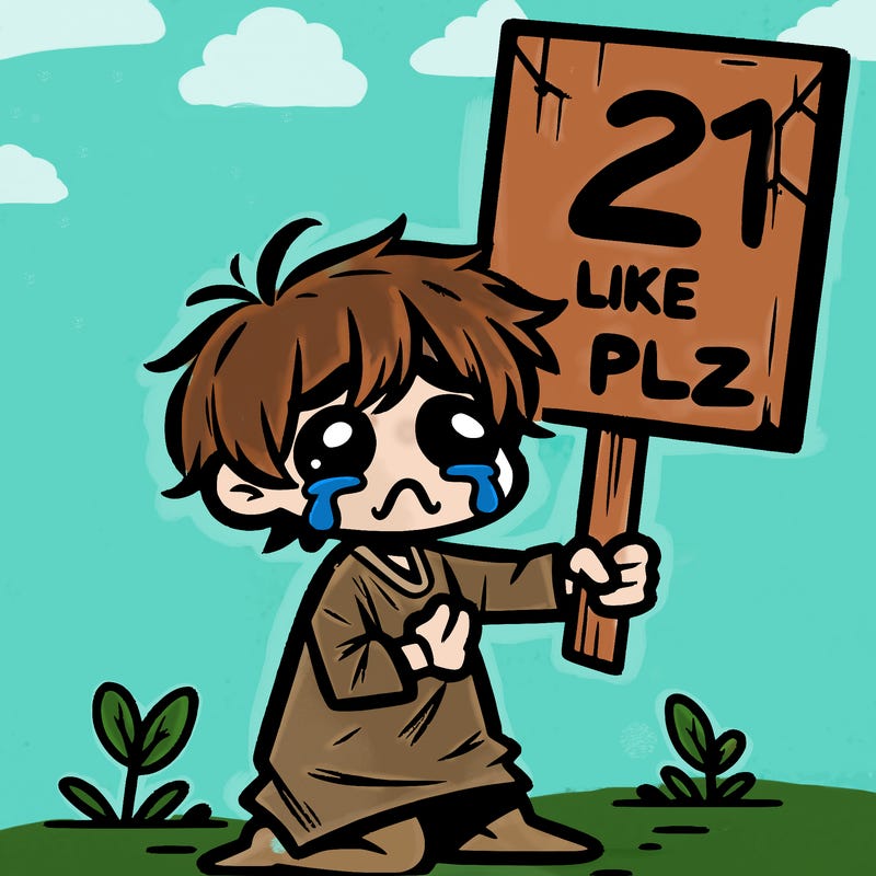 small poor toddler crying with sign that says 2 like plz
