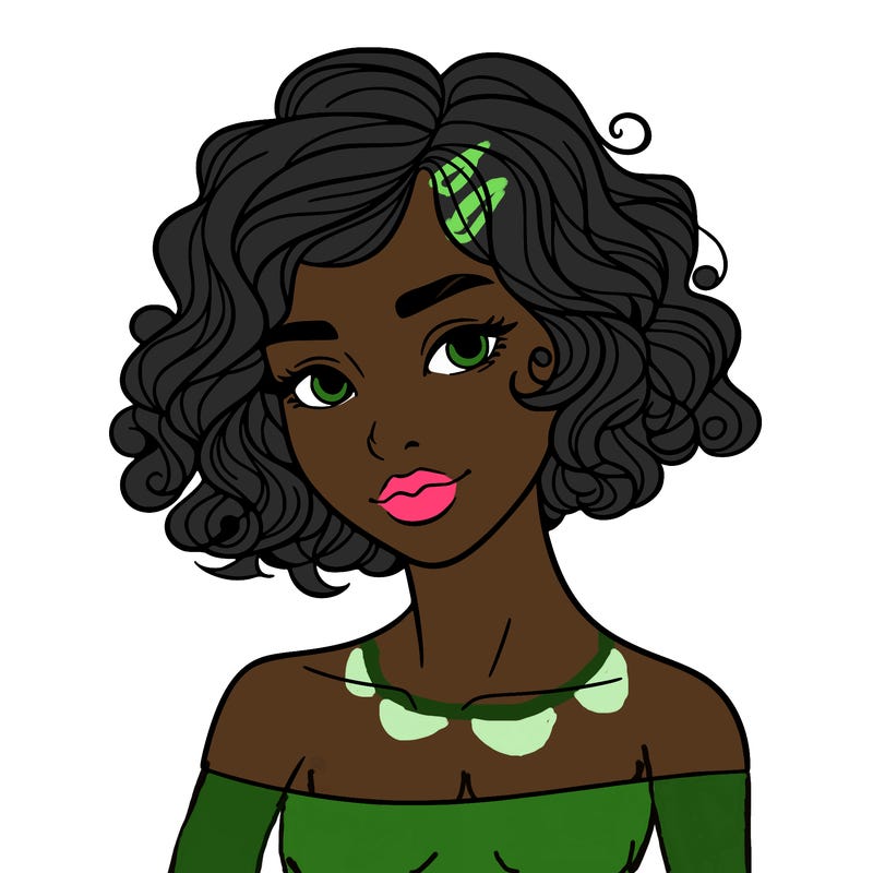 woman with short curly hair