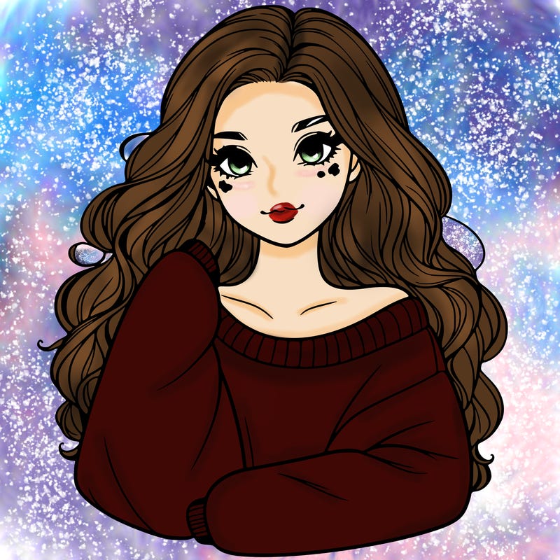 a beautiful girl in a big sweatshirt