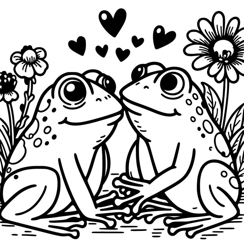 frogs in love