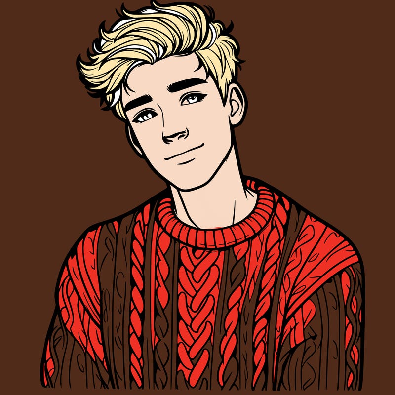 realistic guy with a beautiful jumper